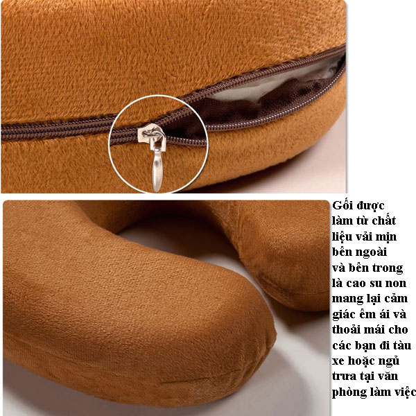 Gối Kê Cổ Cao Su Non Êm Ái Chống Đau Cột Sống Cổ