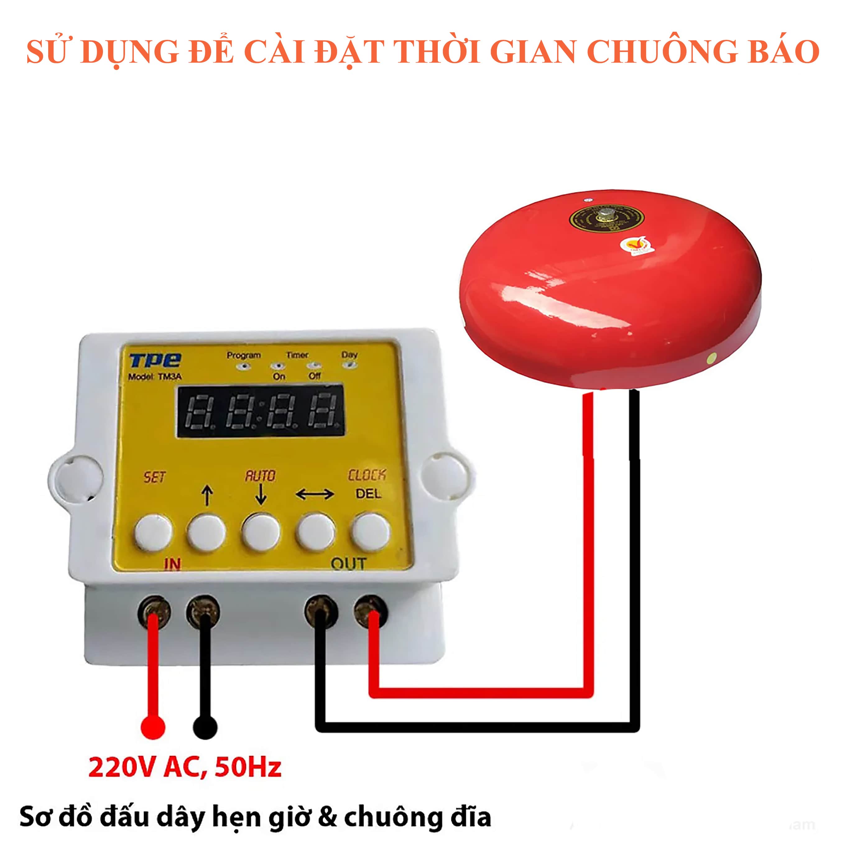 Công tắc hẹn giờ lập trình điện tử TPE TM3A