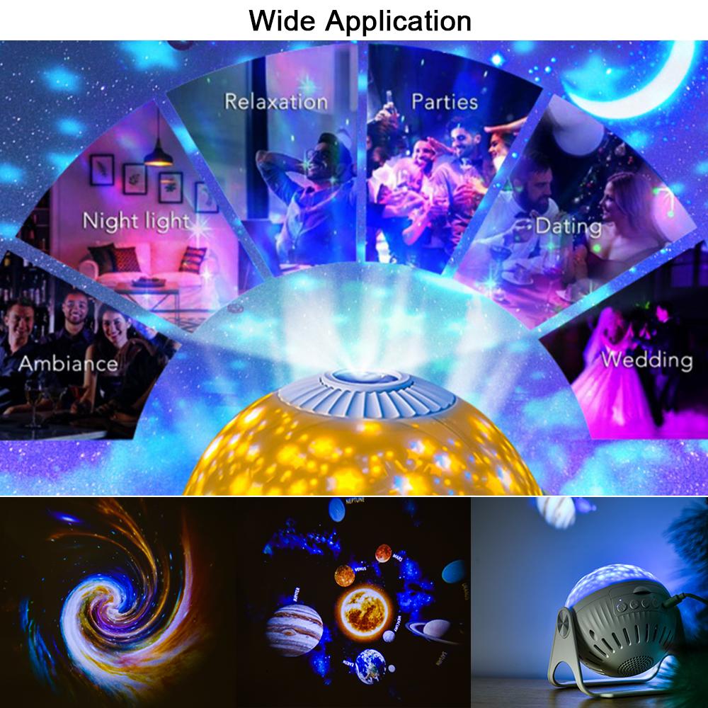 Galaxy Projector Moon lamp-Baby Night Light Star Planetarium Projector 7 in 1 Constellation Projection for Party Decor