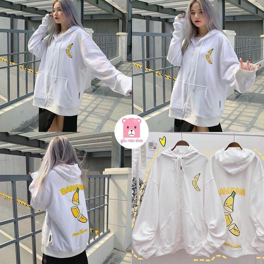 ÁO HOODIE - ÁO KHOÁC NỈ NGOẠI Banana