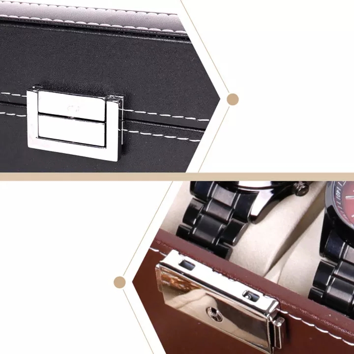 Hộp đựng đồng hồ, trang sức 12 chiếc đồng hồ 2 tầng B903