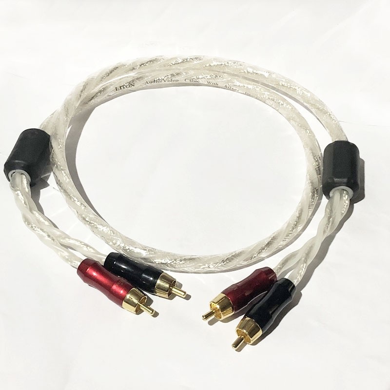SOAIY Dây Âm Thanh AV 2 Ra 2 Liton USA Chuẩn Chất Âm Lõi Đồng Pha Mạ Bạc Chống Nhiễu Cao Cấp - Hàng Nhập Khẩu