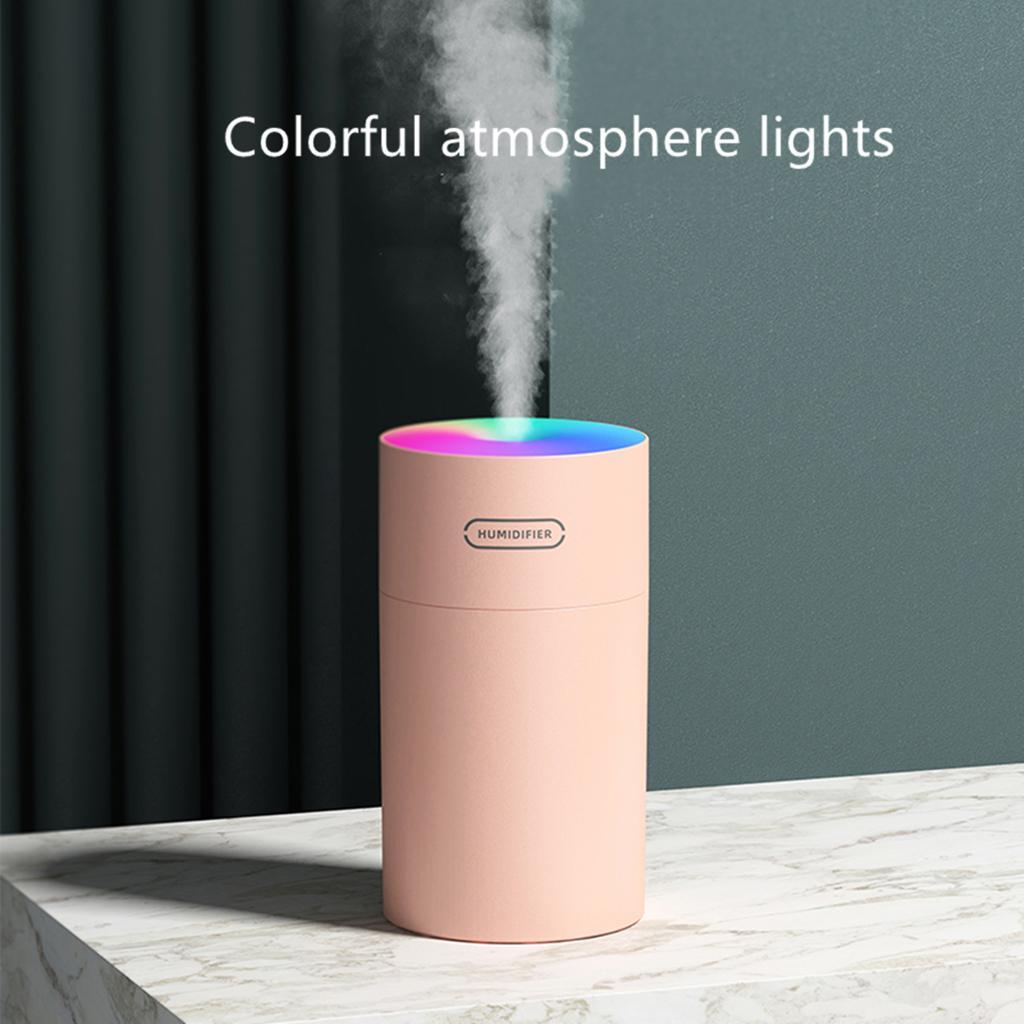 2pcs Humidifier Air Portable Usb Diffuser Mist Mini Purifier 7 Color White+Gray