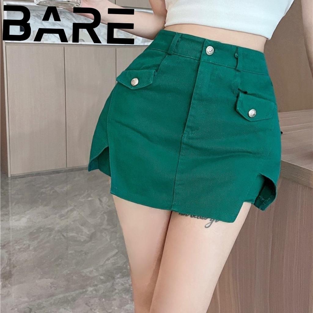 Chân Váy Chữ A ngắn trơn BARE lưng cao , Váy Chữ A ngắn công sở cạp cao ôm eo - CV028