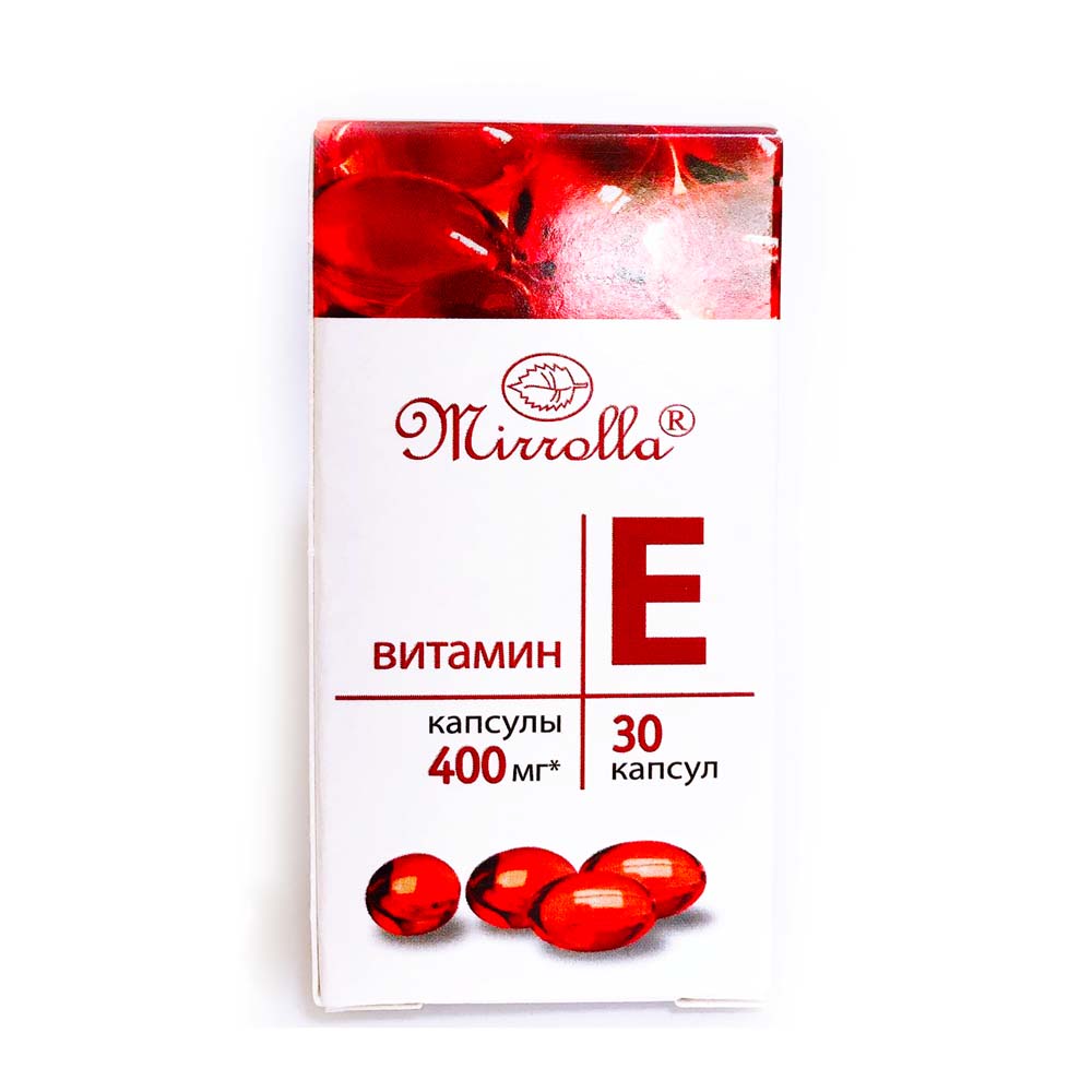 1 Hộp Vitamin E Đỏ Mirrolla 400Mg 30 viên của Nga
