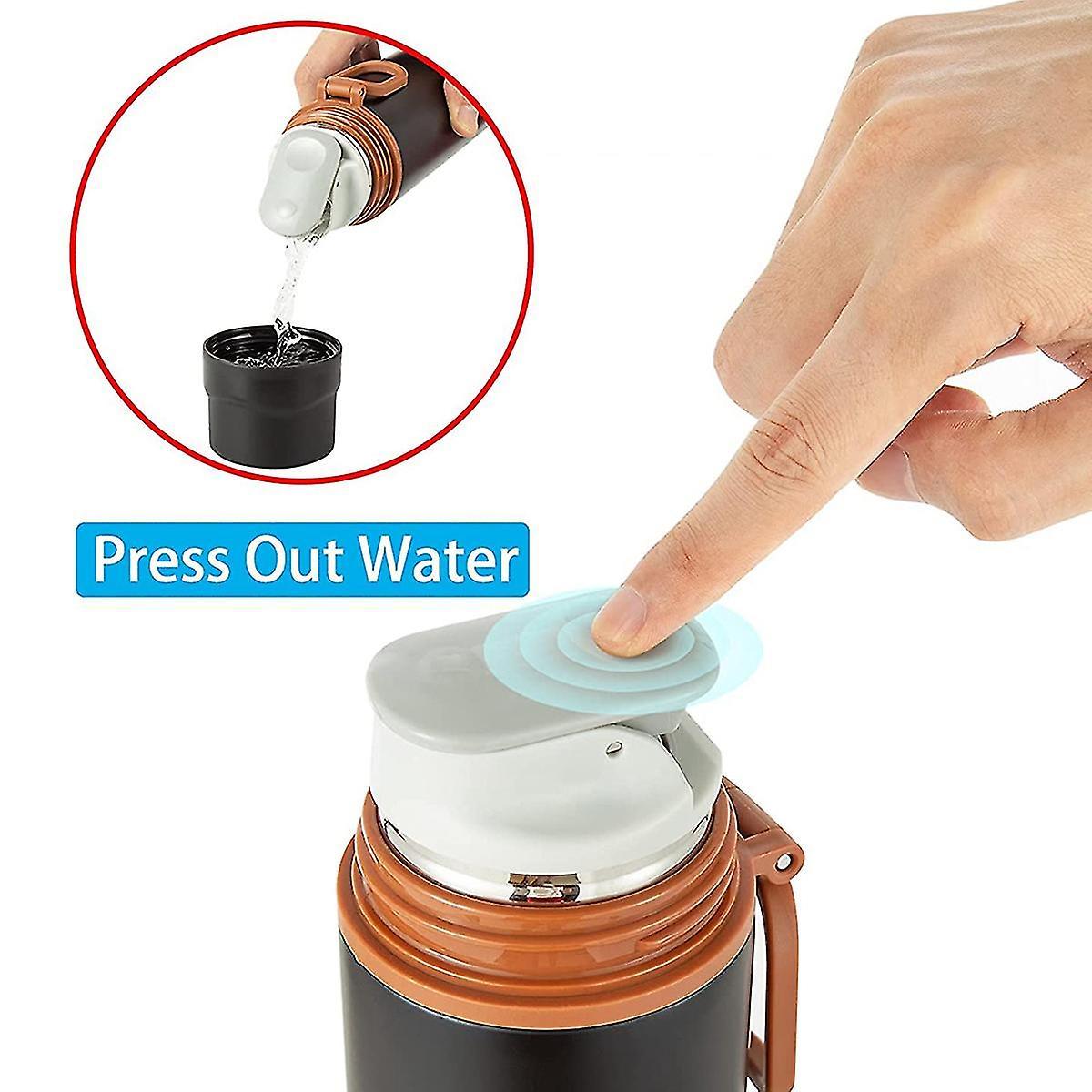 Cốc cà phê chân không bằng thép không gỉ có tay cầm, bình nhiệt