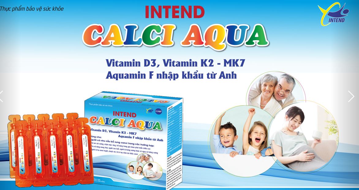 INTEND CALCI AQUA HỖ TRỢ HẤP THU CANXI, BỔ SUNG CANXI, TĂNG CHIỀU CAO, GIẢM CÒI XƯƠNG, LOÃNG XƯƠNG