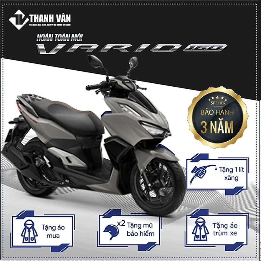 Xe máy Honda VARIO 160cc 2023 Phiên bản Thể Thao - Xám đen bạc