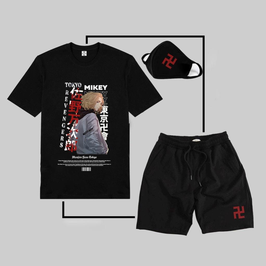 BST Combo Áo thun Tokyo Revengers NAruto Itachi + quấn Short + KT Anime HOT đẹp