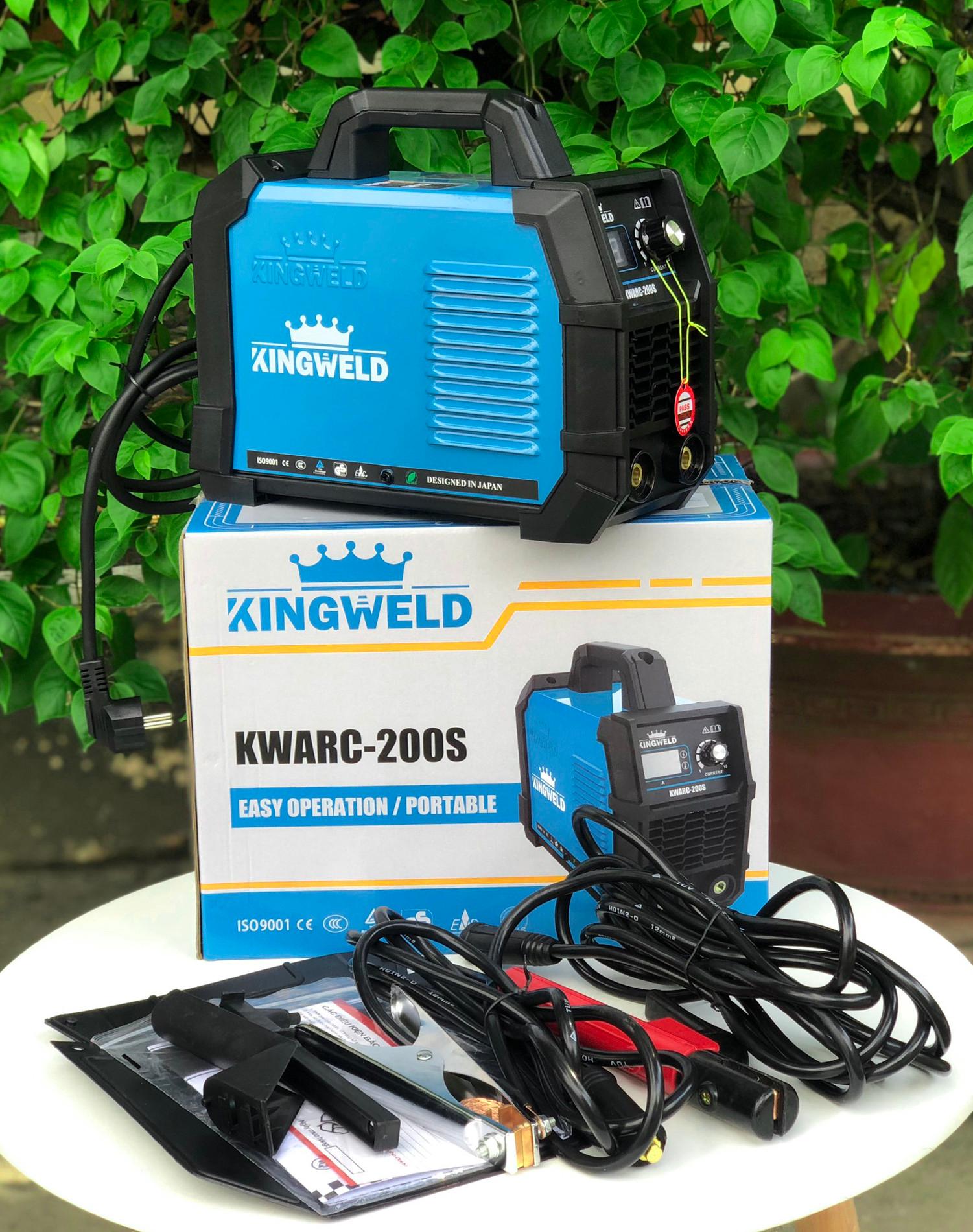 MÁY HÀN QUE MINI ĐIỆN TỬ (1.6mm - 3.2mm) KINGWELD KWARC-200S - HÀNG CHÍNH HÃNG