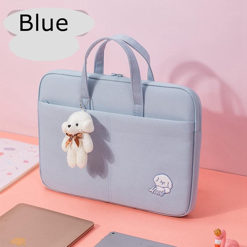 Deli 63756 Túi Xách Tay 14 ”Laptop Di Động Túi Briefbag Cặp Xanh Hồng Màu Sắc Tùy Chọn Thời Trang