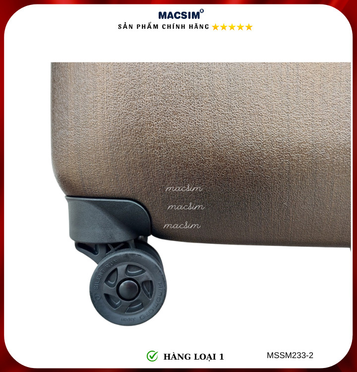 Vali cao cấp Macsim Smooire MSSM1233-2 cỡ 21 inch màu gold hàng loại 1