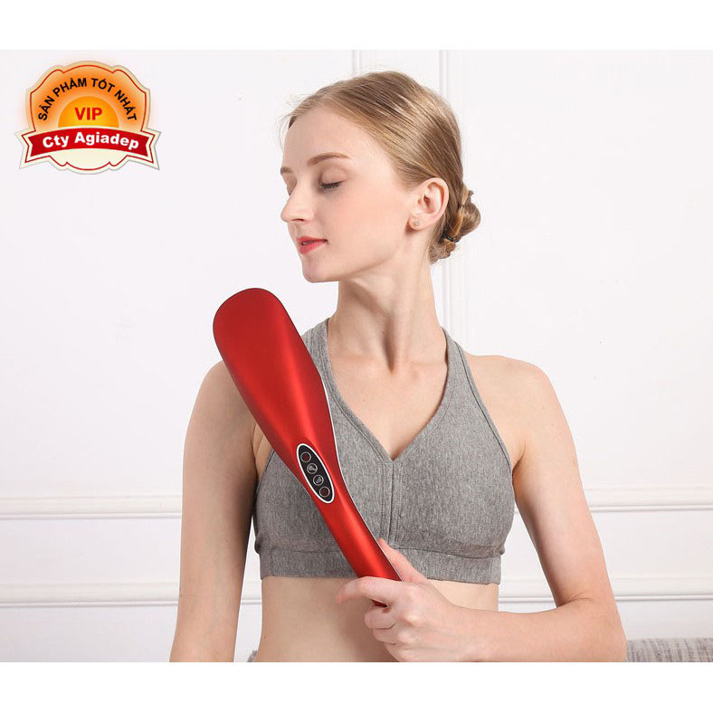 Dụng cụ massage cầm tay + 7 đầu matxa đa năng - Thư giãn đa điểm tay chân lưng bụng vai gáy