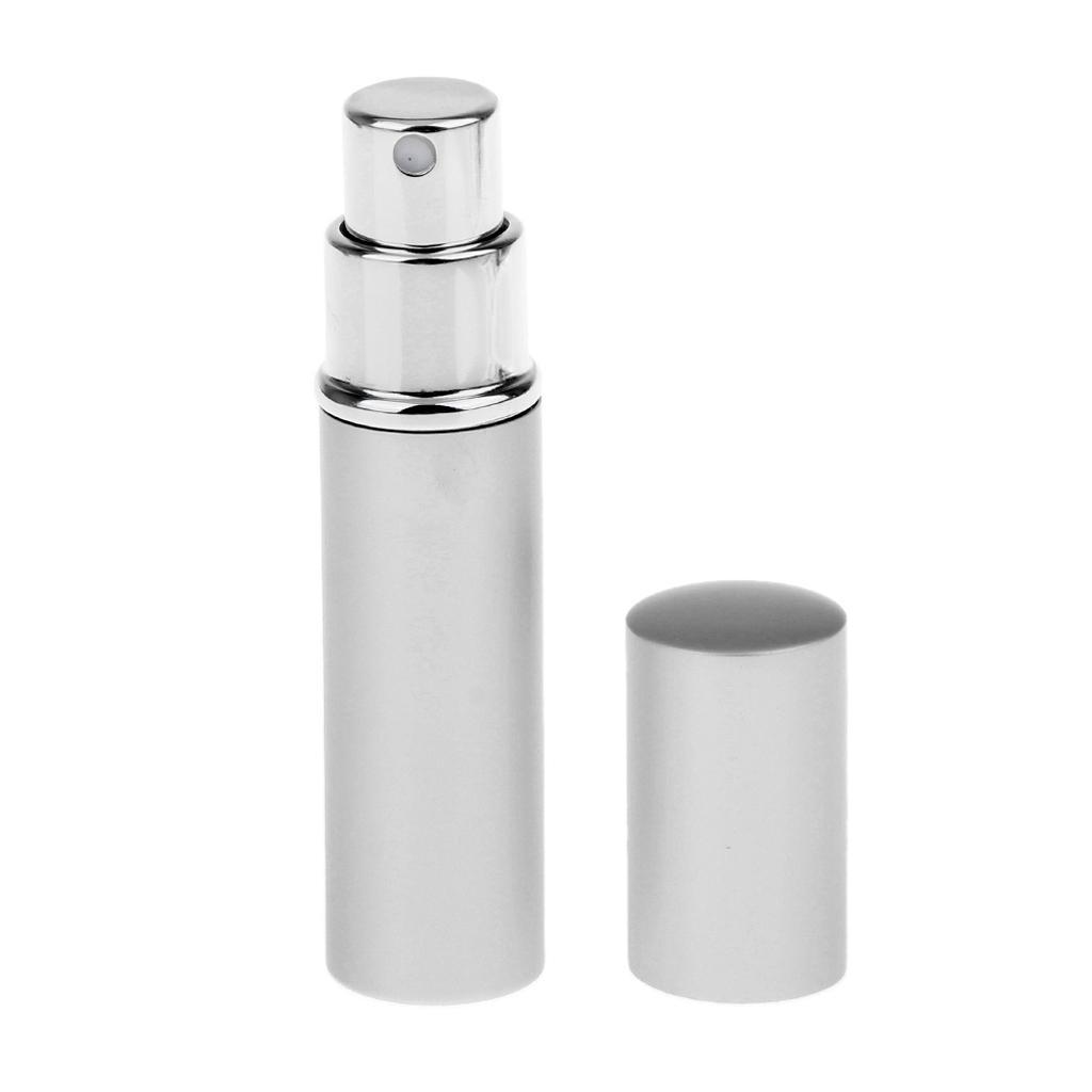 2pcs Portable Perfume Aromatherapy Container Leaking Proof Atomizer Empty Refillable Mist Spray Bottles - Silver and Blue