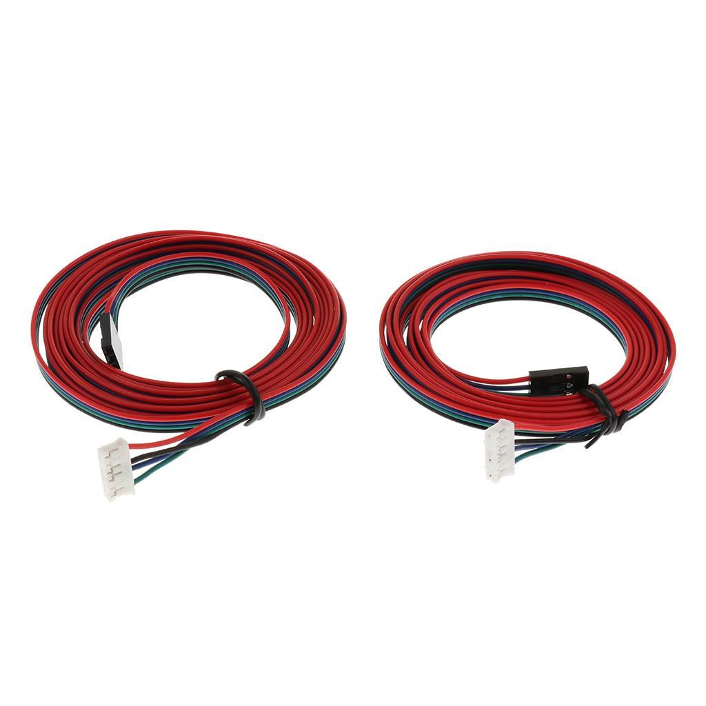 Stepper Motor Cable Lead Wires Connectors 1.5M .54 4pin To 6pin For 3D