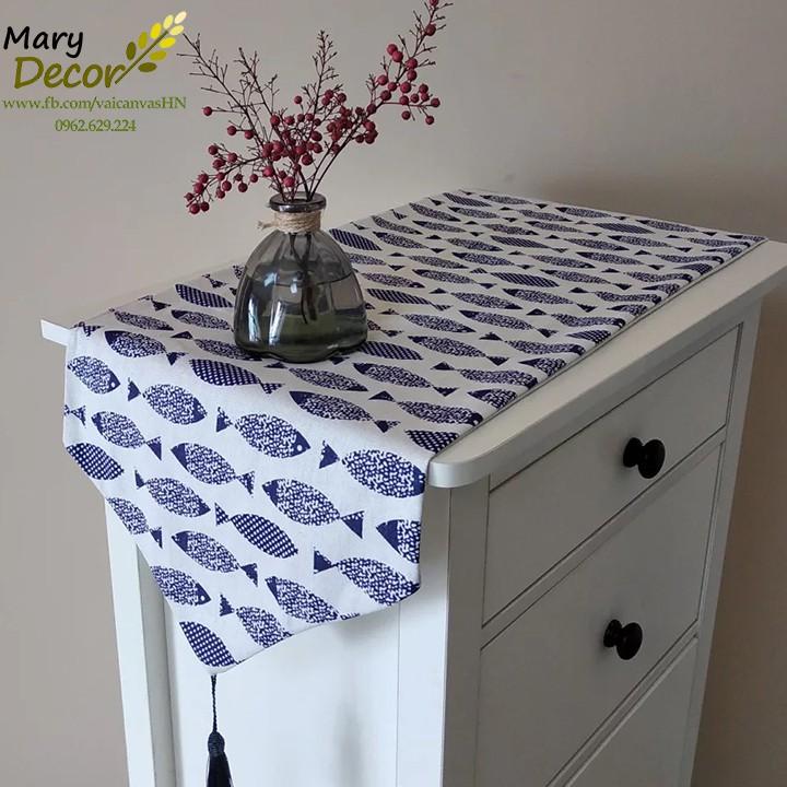 Khăn runner Mary Decor họa tiết cá KR-A01