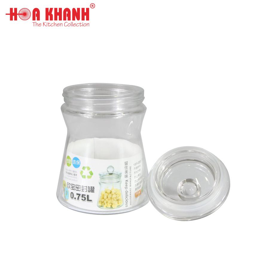 HỦ THỦY TINH EO CÓ NẮP DLICSY 750ML - A44-700-750