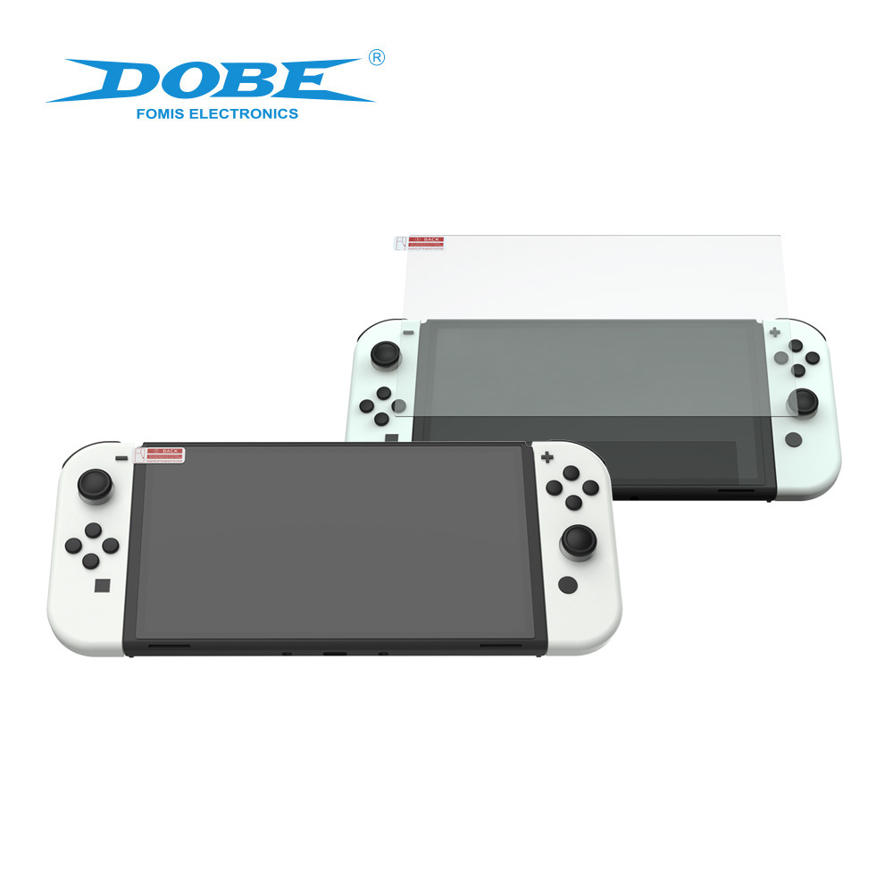 Miếng Dán Kính Cường Lực Dobe cho Nintendo Switch OLED (Bộ 2 Miếng) - Hàng Nhập Khẩu