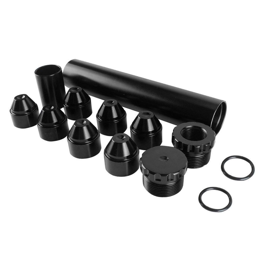 6x6in Aluminum Automotive Fuel Filter Car Oil Fuel Filter 1/2''-28 Black
