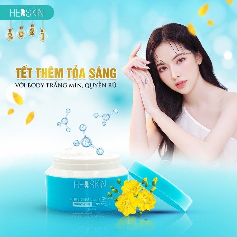 Kem Dưỡng Da Toàn Thân Body Phân Tử Nước Herskin Trắng Mịn Chống Nắng 260gr