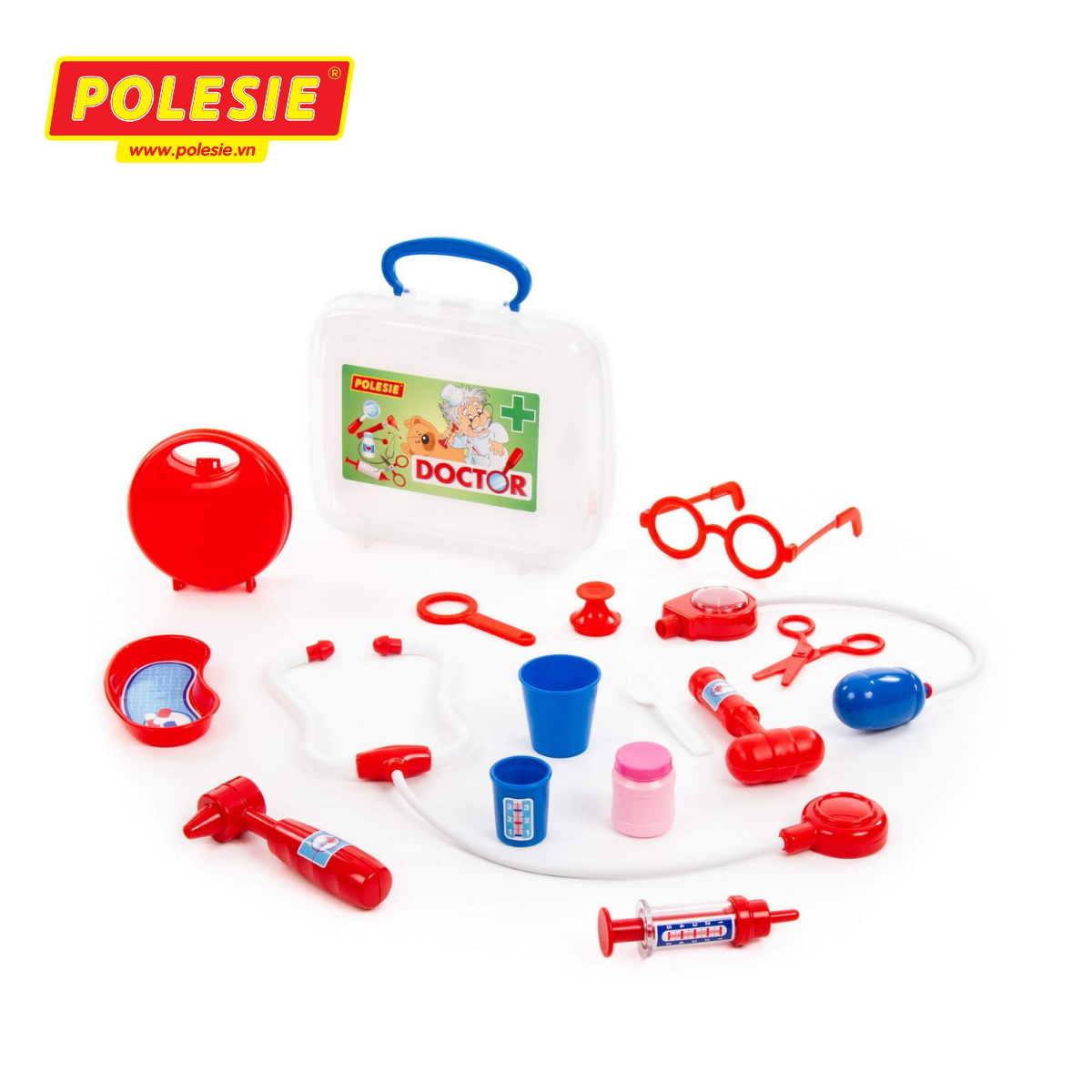 Bộ Đồ Chơi Bác Sĩ Cho Bé Polesie 56559 Kích Thích Tinh Thần Sáng Tạo, An Toàn, Thông Minh, Giáo Dục