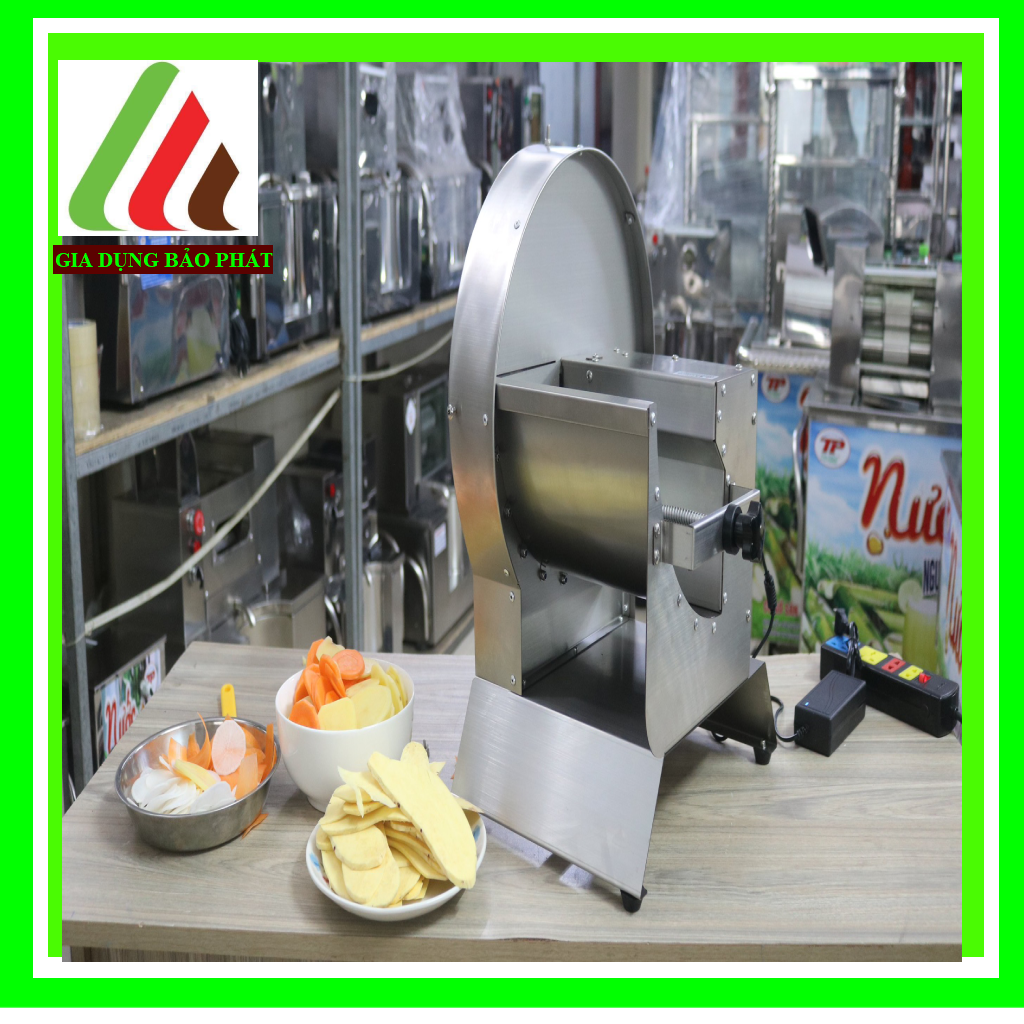 Máy thái rau củ quả chạy hiện máy cắt lát hoa quả sấy có thể điều chỉnh độ dày 0-15mm chạy điện quay tay 2in1, bảo hành 12 tháng