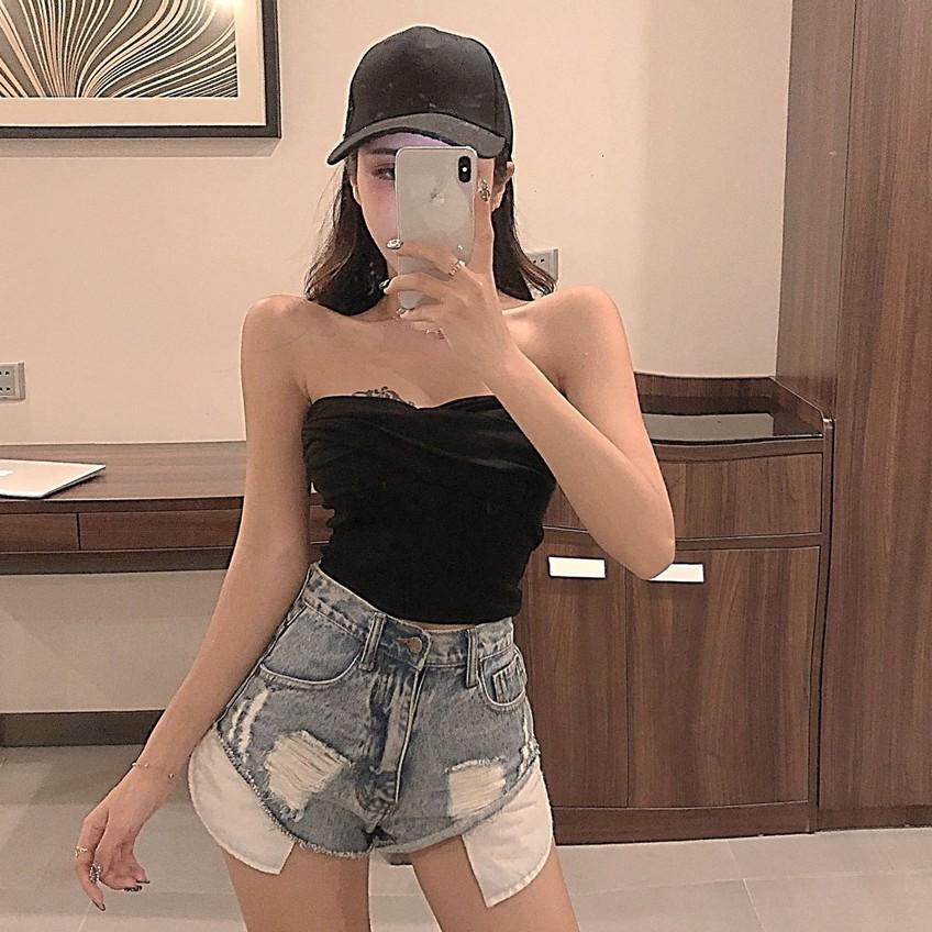 Áo Kiểu Đi Chơi LABELLE Voan Kính Đen