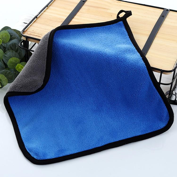 Khăn lau đa năng Microfiber 30x40cm - 2 Mặt HÀNG LOẠI 1 siêu dày dặn thấm hút không rụng lông - Chuyên dụng cho ô tô