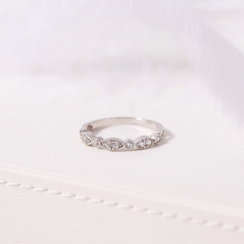 Nhẫn bạc đính đá xuyến chi nữ cao cấp Gix Jewel N27