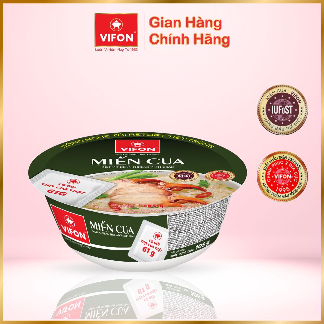 Thùng 12 tô Miến cua VIFON 105gr/ tô