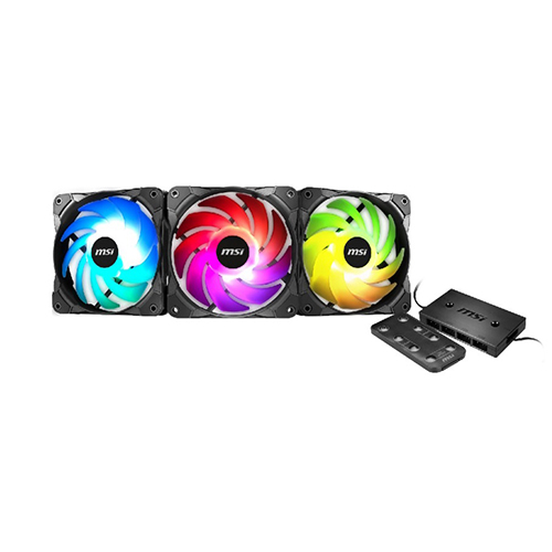 Bộ 3 Quạt Tản Nhiệt MSI Rainbow - RGB Controller - Hàng chính hãng