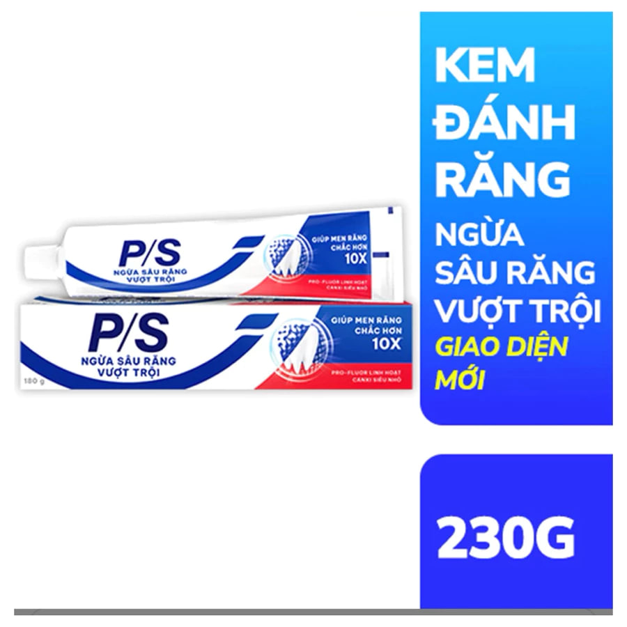 Combo 2 Kem Đánh Răng P/S Ngừa Sâu Răng Vượt Trội 230G