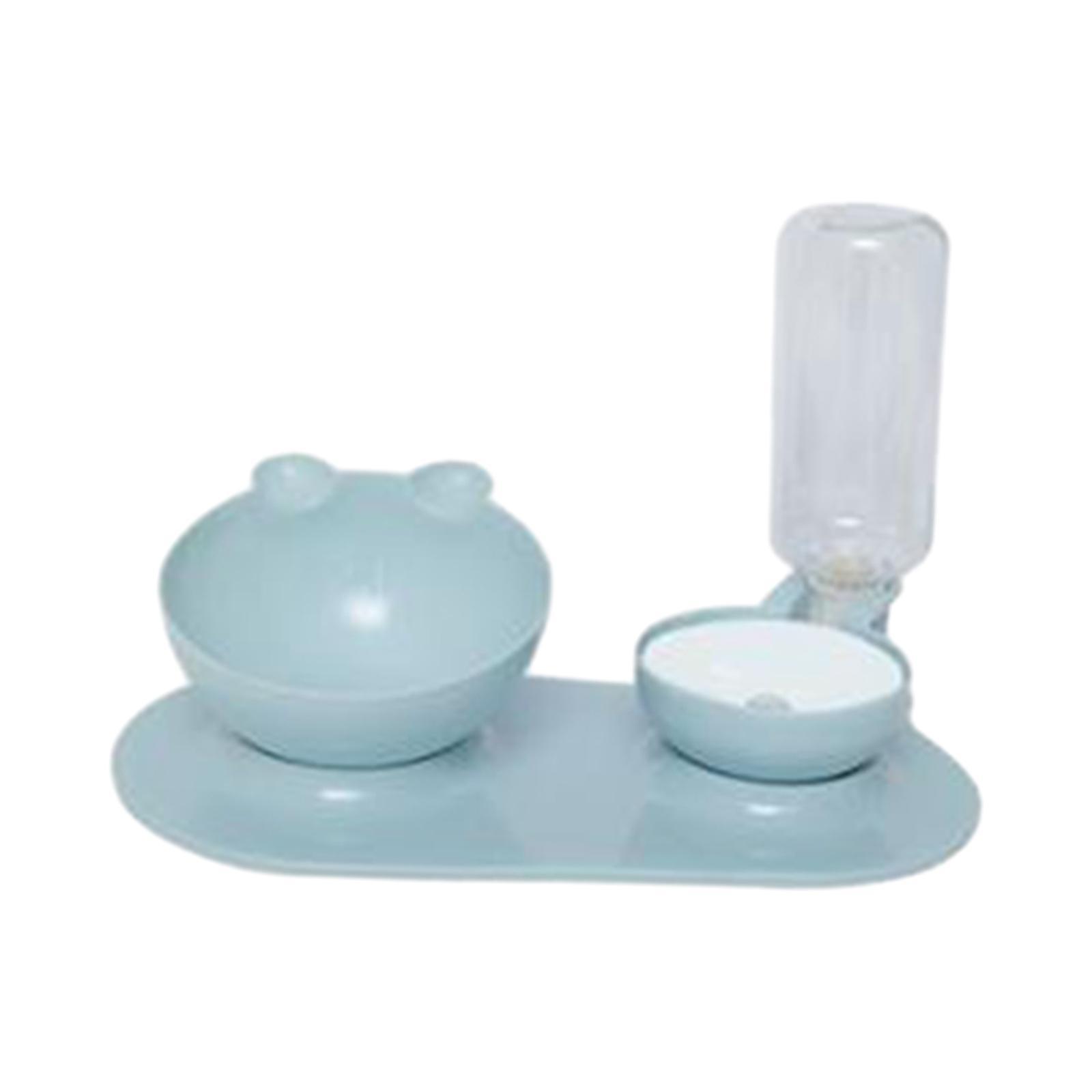 Cat Bowls for Food and Water, Double Bowl Pet Feeder, 15° Raised Cat Feeder, Pet Supplies Container, Pet Water Food Feeder for Small Medium Dogs