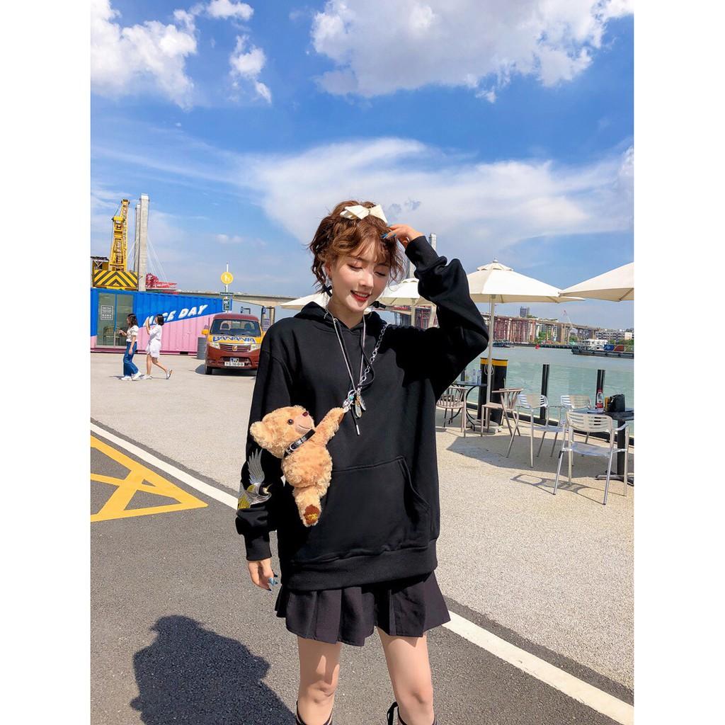 ÁO HOODIE NAM NỮ IN ĐÀN HẠC UNISEX FREESIZE DƯỚI 65KG, Áo Hoodie Nón Unisex Nam Nữ Chất Vải Nỉ Freesize 1 kích cỡ Form Dáng Rộng Dưới 65kg Mặc Đẹp-Jins Store
