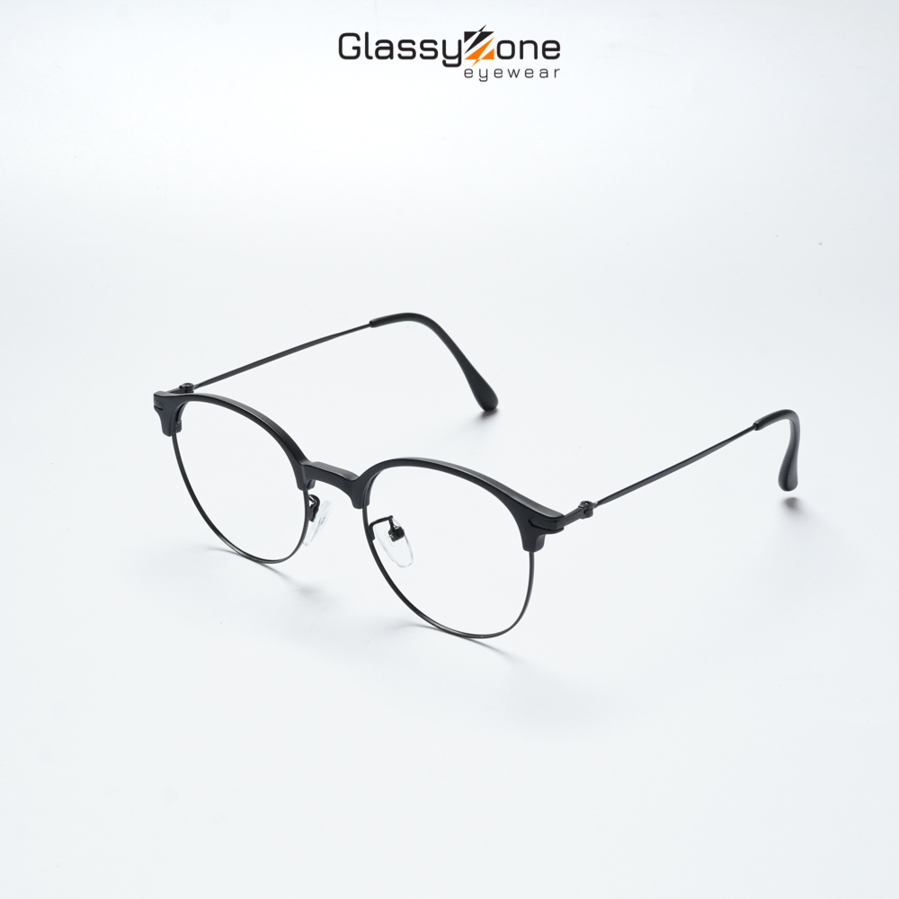 Gọng kính cận, Mắt kính giả cận nhựa dẻo Form Tròn Unisex Nam Nữ Anselm - GlassyZone