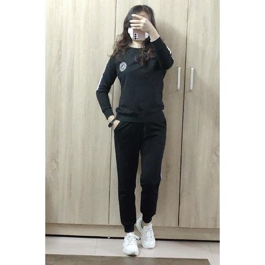 Bộ nỉ nữ thể thao hàng THIẾT KẾ cao cấp chất nỉ cotton da cá loại 1