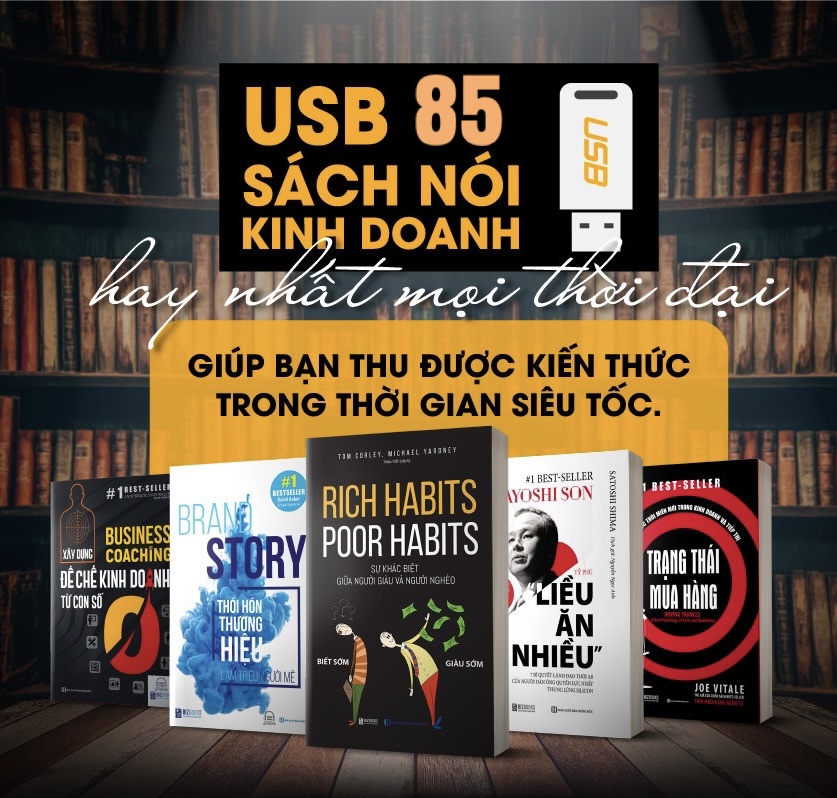 Bộ 85 audio sách kinh doanh hay nhất mọi thời đại, USB sách nói nghe mọi lúc mọi nơi