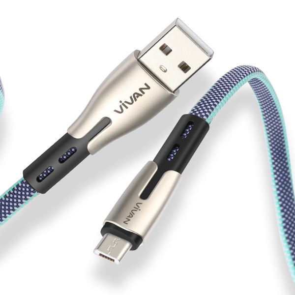 Cáp Sạc Nhanh Micro USB VIVAN BTK-M – Sạc Nhanh Dòng Điện 2.4A, Truyền Dữ Liệu 2in1 - HÀNG CHÍNH HÃNG