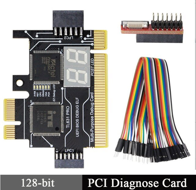 Card Phân Tích Chẩn Đoán Lỗi Bàn Phím PCI Laptop Phổ Biến TL631 PRO. Card test main PC, Laptop TL631 PRO Bản 2022. TL631 Pro Diagnostic Card Universal Laptop PCI Expansion Card PCI-E Mini LPC Motherboard Diagnose Analyzer Tester Debug Cards