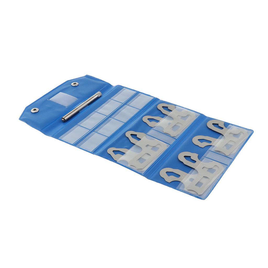 8pieces 9/32-1/2 inch Radius Gauge Set Machinist Inspection Measuring Tool Hardness