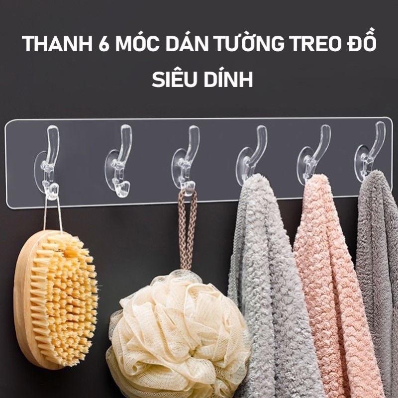 Móc dính tường móc treo đồ trong suốt tiện lợi