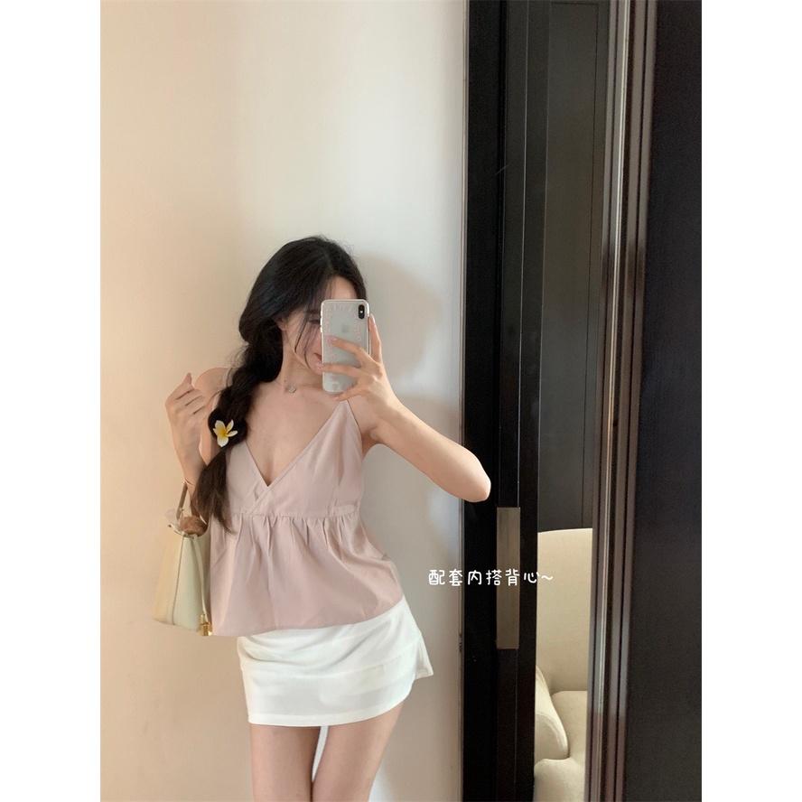Áo voan tơ babydoll kèm áo 2 dây