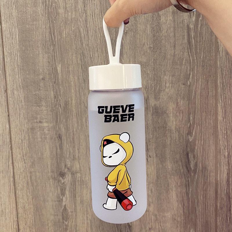 Cốc nước nhựa phiên bản Hàn Quốc cốc nước trong sương gió cốc nước dễ thương cầm tay cốc nước thể thao cốc nước