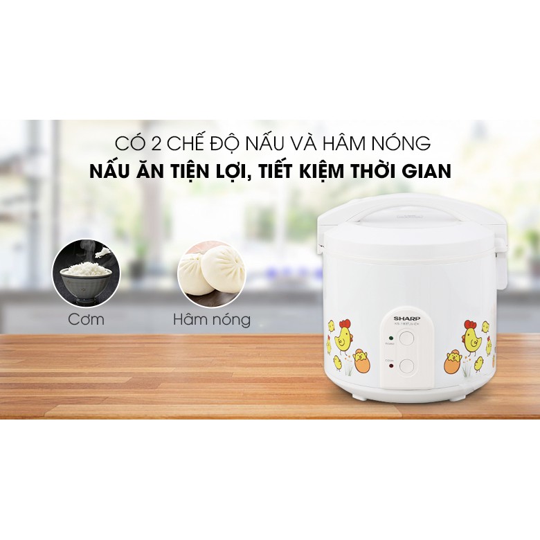 Nồi cơm điện Sharp KS-183TJV-CH-Hàng Chính Hãng