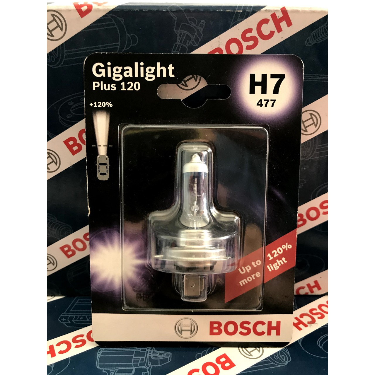 Bóng Đèn Tăng Sáng Bosch H7 12V 55W Gigalight Plus +120% (Vỉ 1 Bóng)