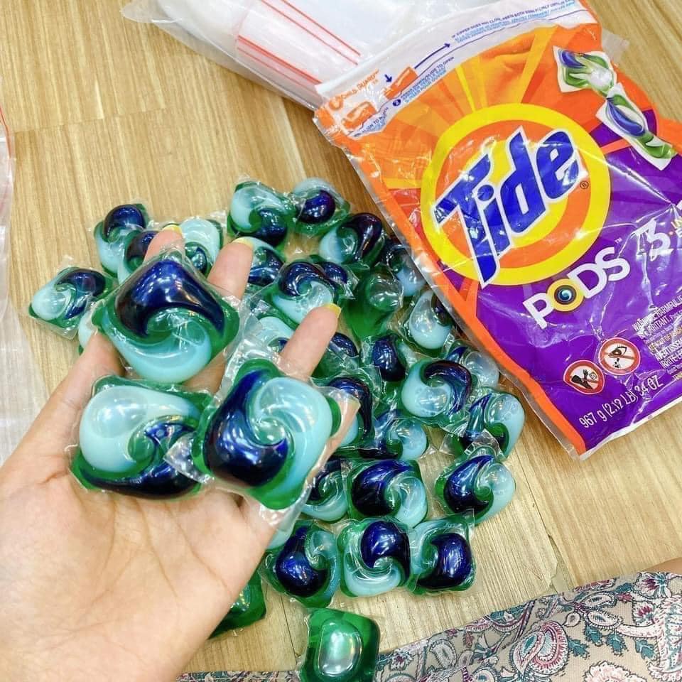 thùng  4 túi Viên giặt Tide PODS Spring Meadow - 156 viên ( Túi 42v *4 )