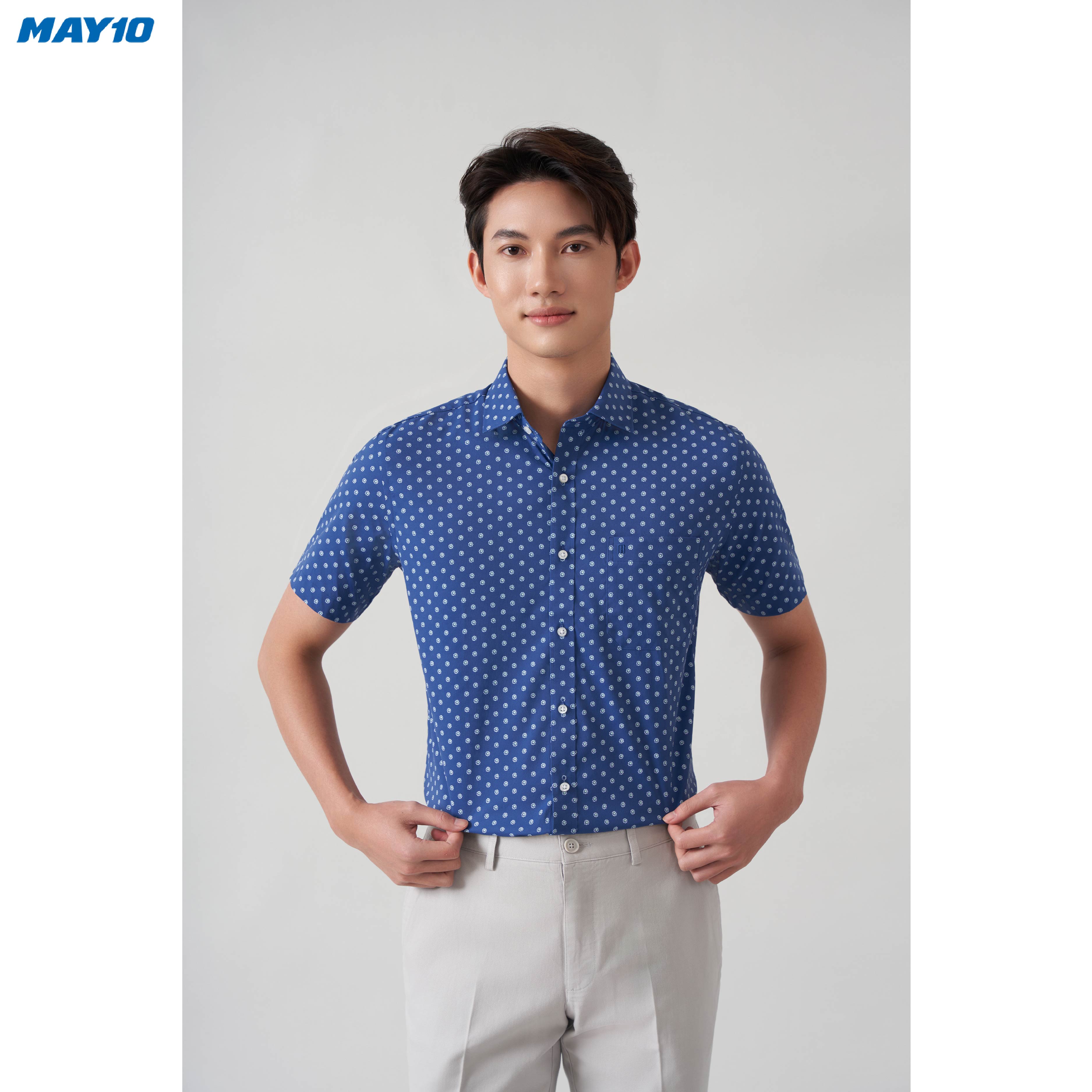 Áo sơ mi nam cộc tay May 10 dáng RegularFit mã 010122186