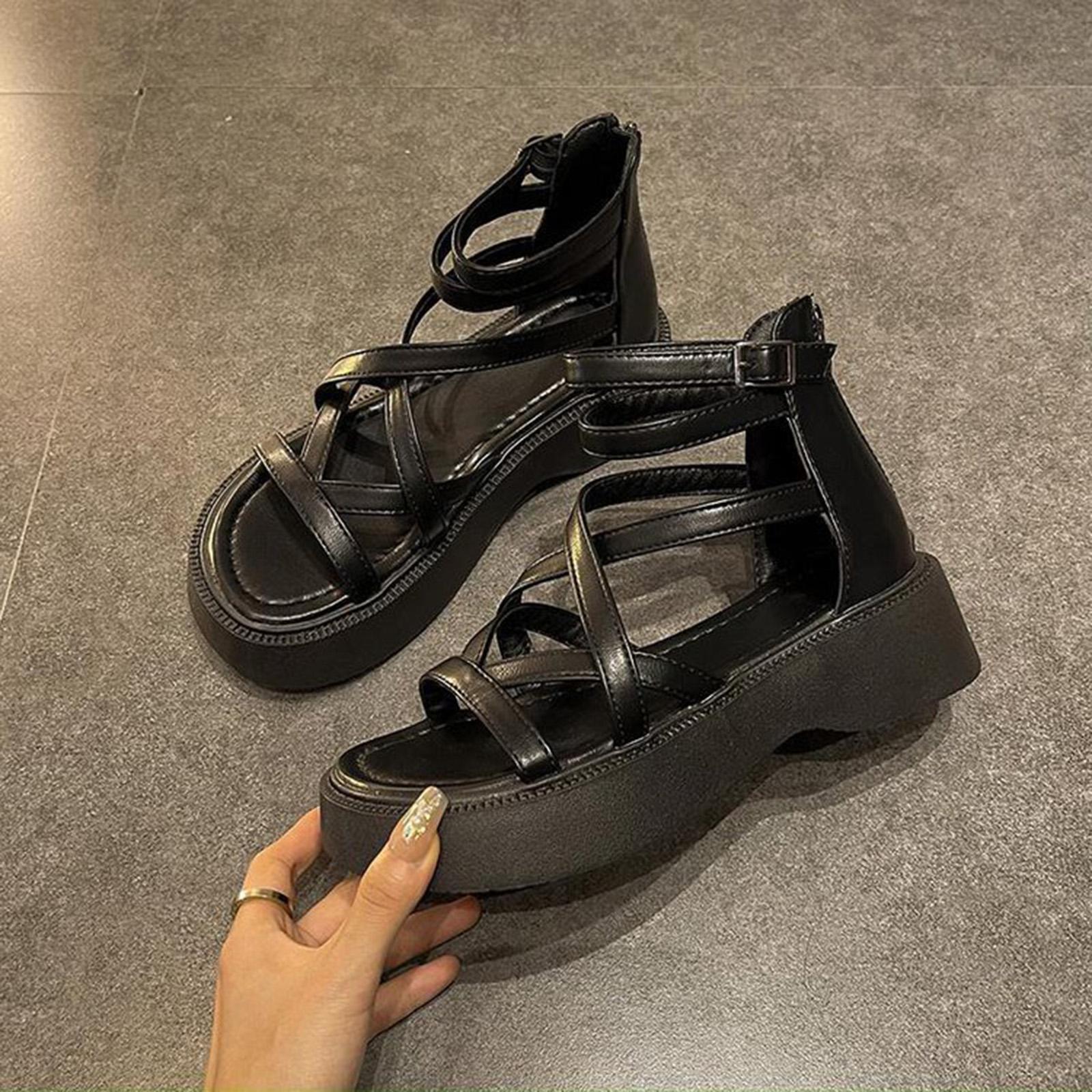 High Heels Wedge Shoes Comfortable Hollow Out Anti Slip Female Women Sandals