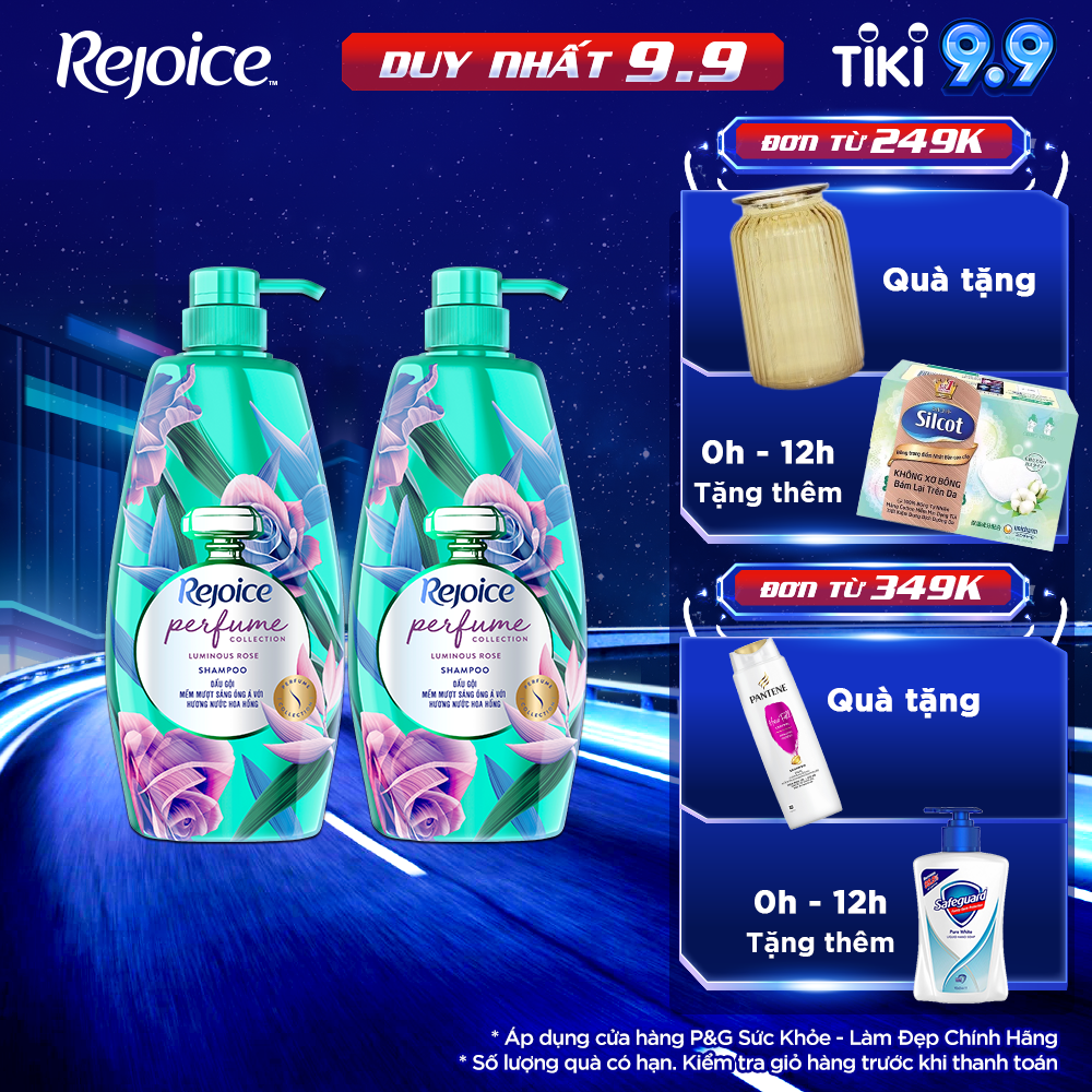 Combo 2 Dầu Gội REJOICE Fraya Hương Hoa Hồng 650g/632,3ml