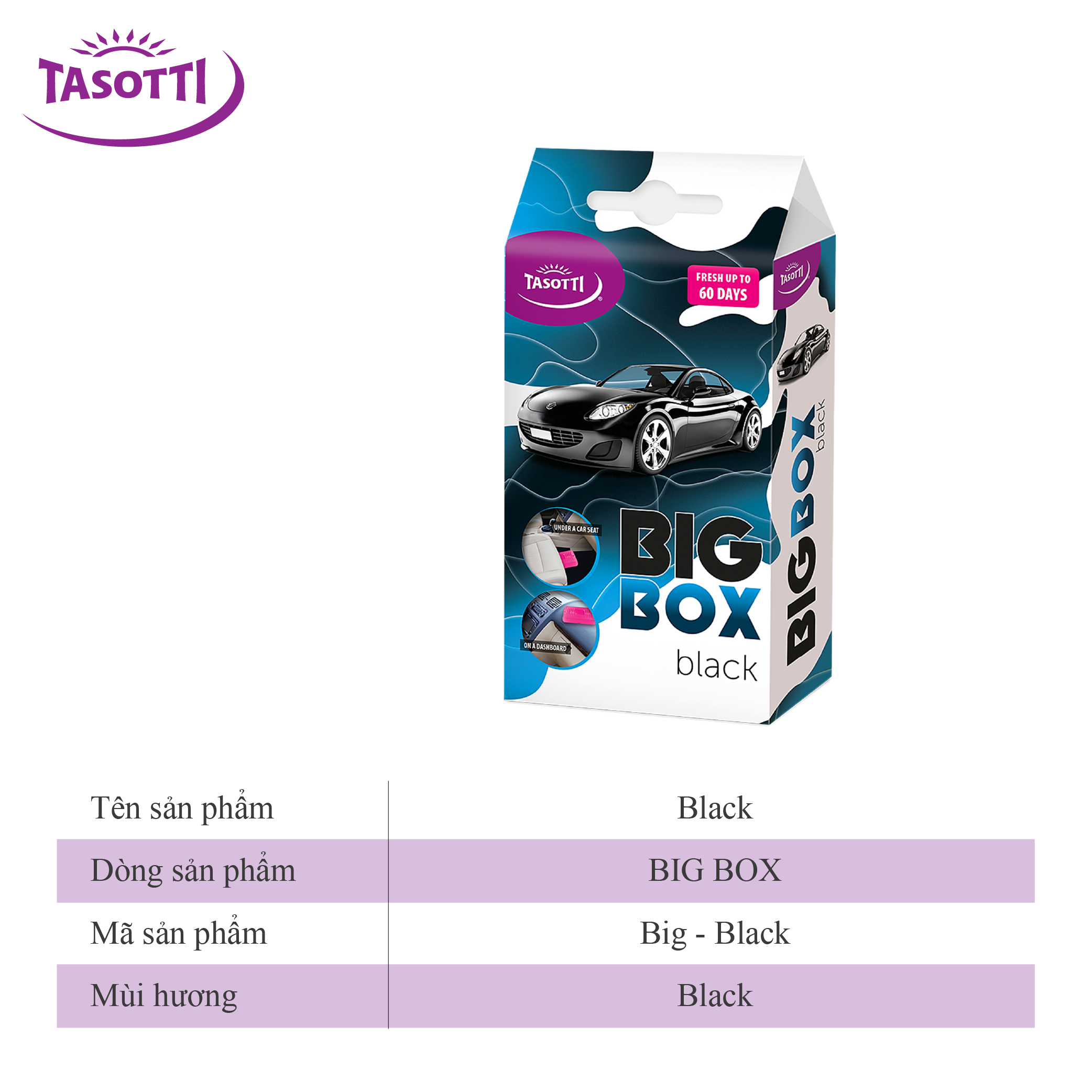 Sáp Thơm Khử Mùi Ô Tô TASOTTI BIG BOX Nhiều Mùi Hương